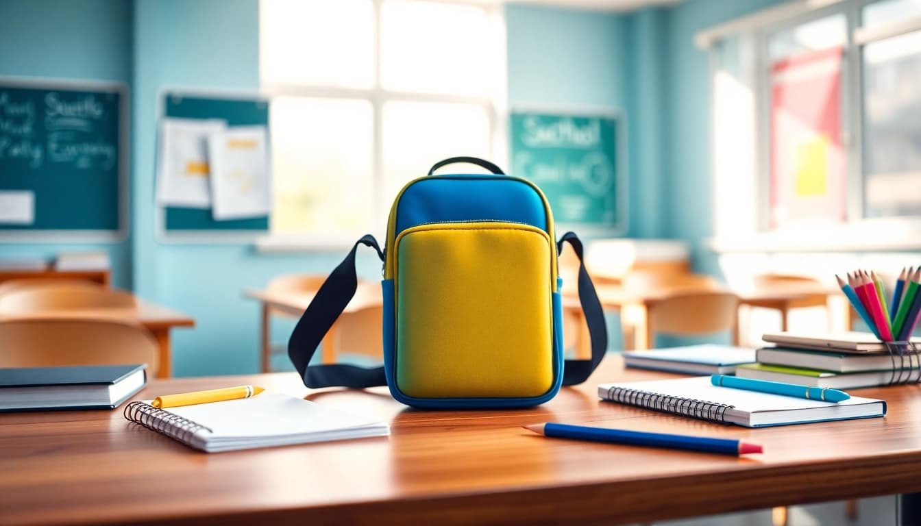 Praktische Handytasche Schule für Schüler mit stylischem Design.