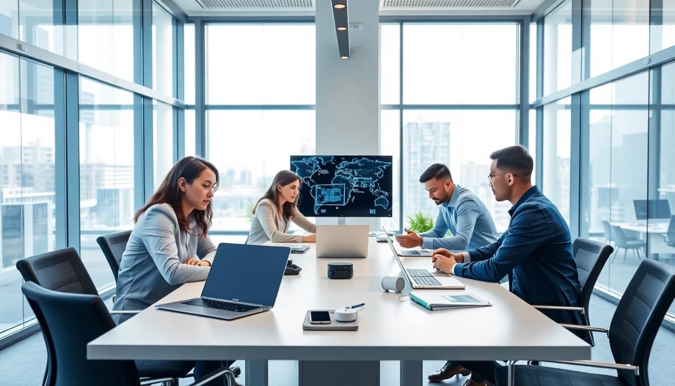 Enhance your business with managed IT services near me, showcasing a professional IT team in action.