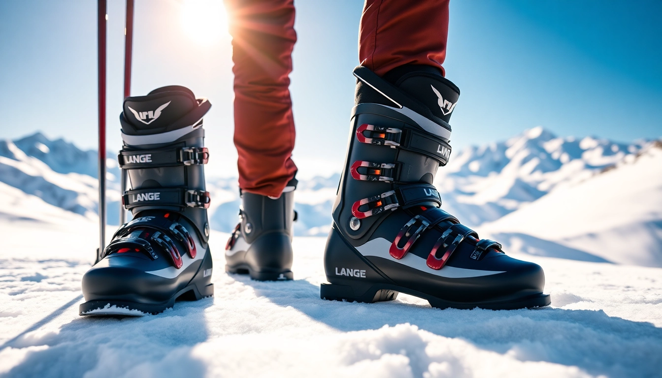 Experience the comfort and style of Lange boots on the slopes, showcasing their design and performance features.