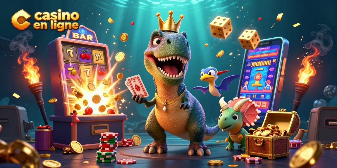 Jouez sur le casino en ligne tout en profitant d'une animation de dinosaures cadeaux et machines à sous.