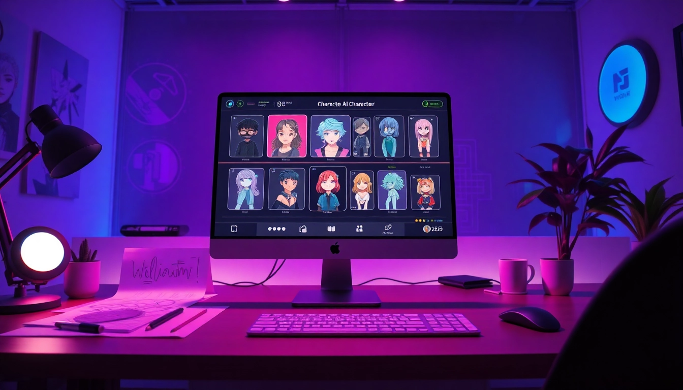Engaging scene showcasing character ai nsfw customization featuring vibrant digital designs and modern technology