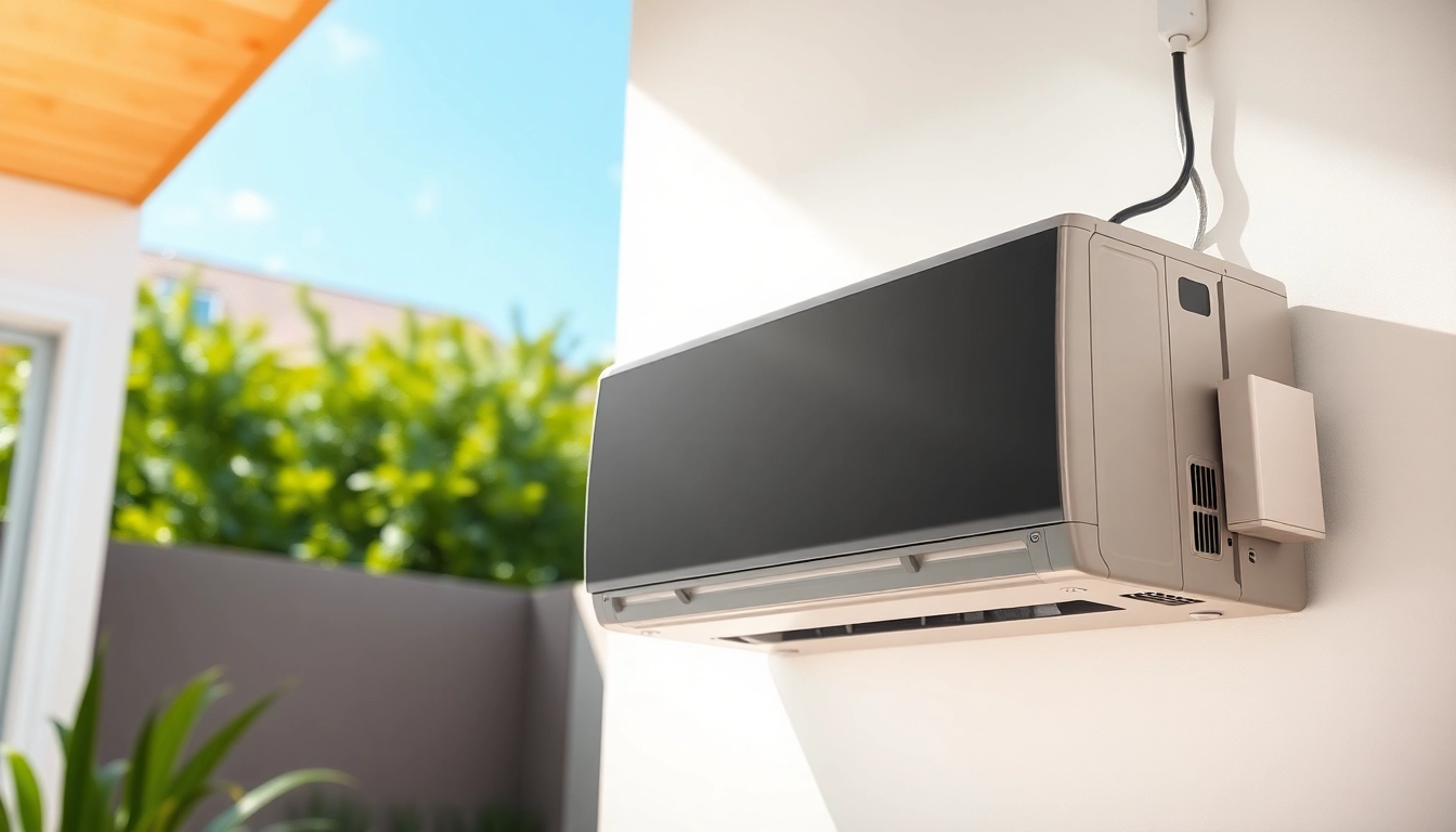 Showcase of an american standard ac unit in a sunny home environment with greenery.