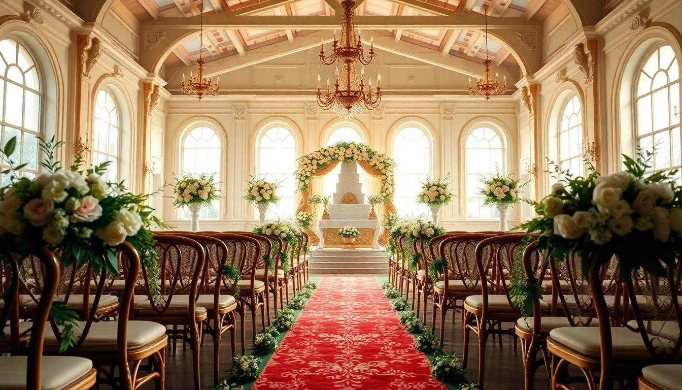 Beautifully arranged Jacksonville Wedding Venue for a charming indoor ceremony.