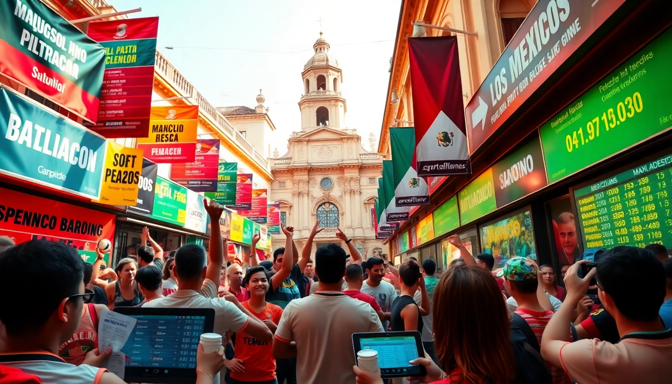 Explore the best sports betting sites Mexico in a vibrant marketplace filled with energy and excitement.