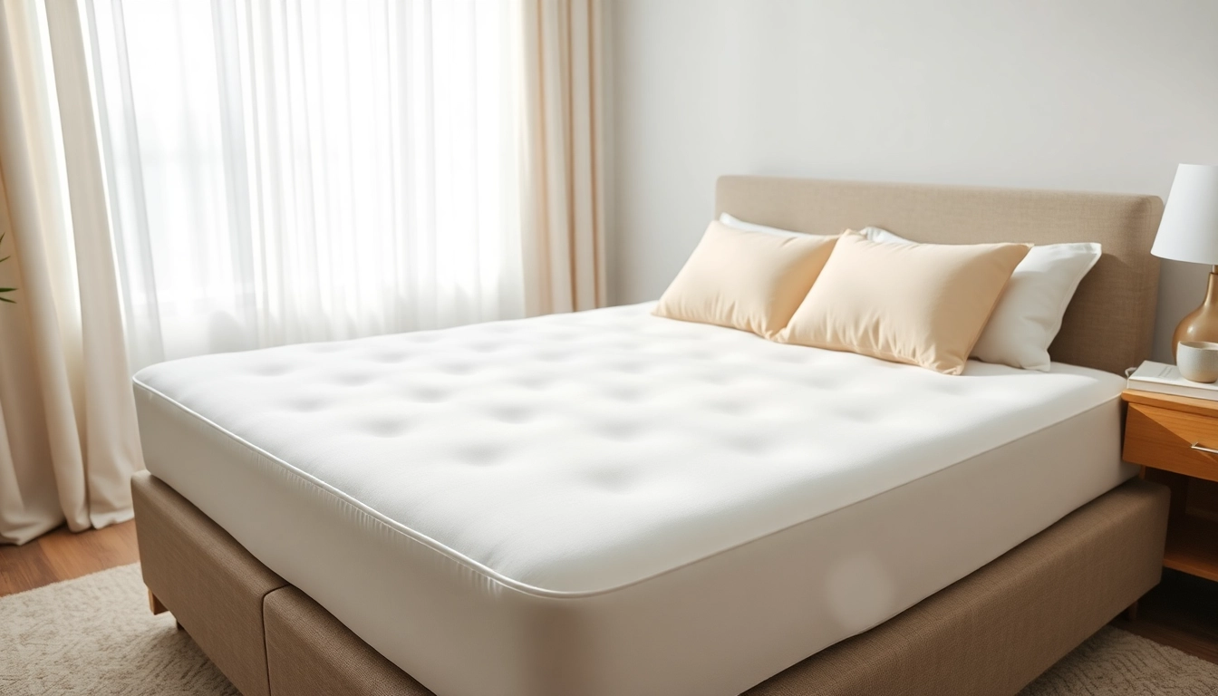 Enhance sleep quality with the cloud mattress topper showcasing comfort in a serene bedroom.