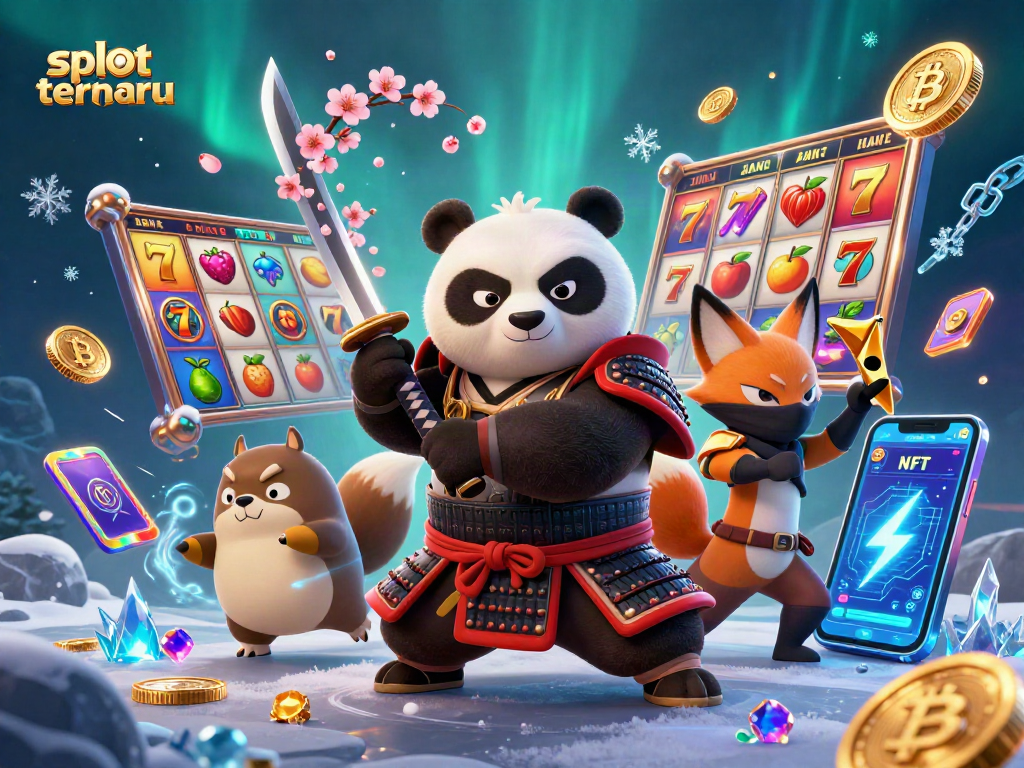 Experience the excitement of slot terbaru with a vibrant 3D scene featuring captivating characters and casino elements.