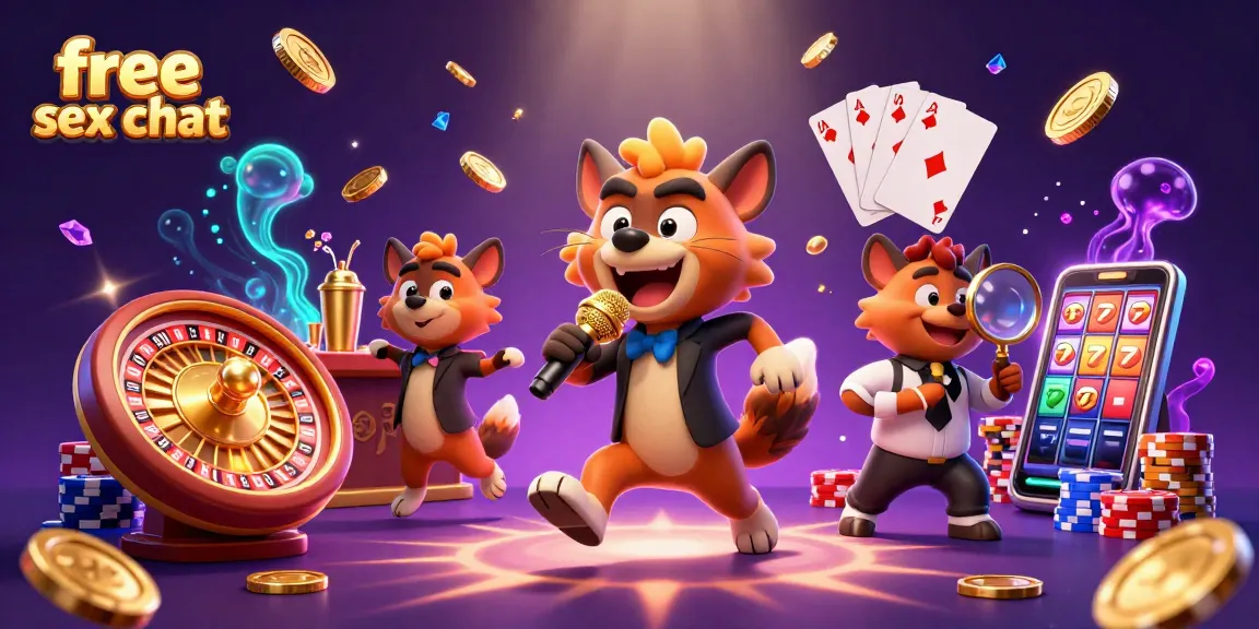 Engage in free sex chat with lively hyenas at a dynamic casino experience.