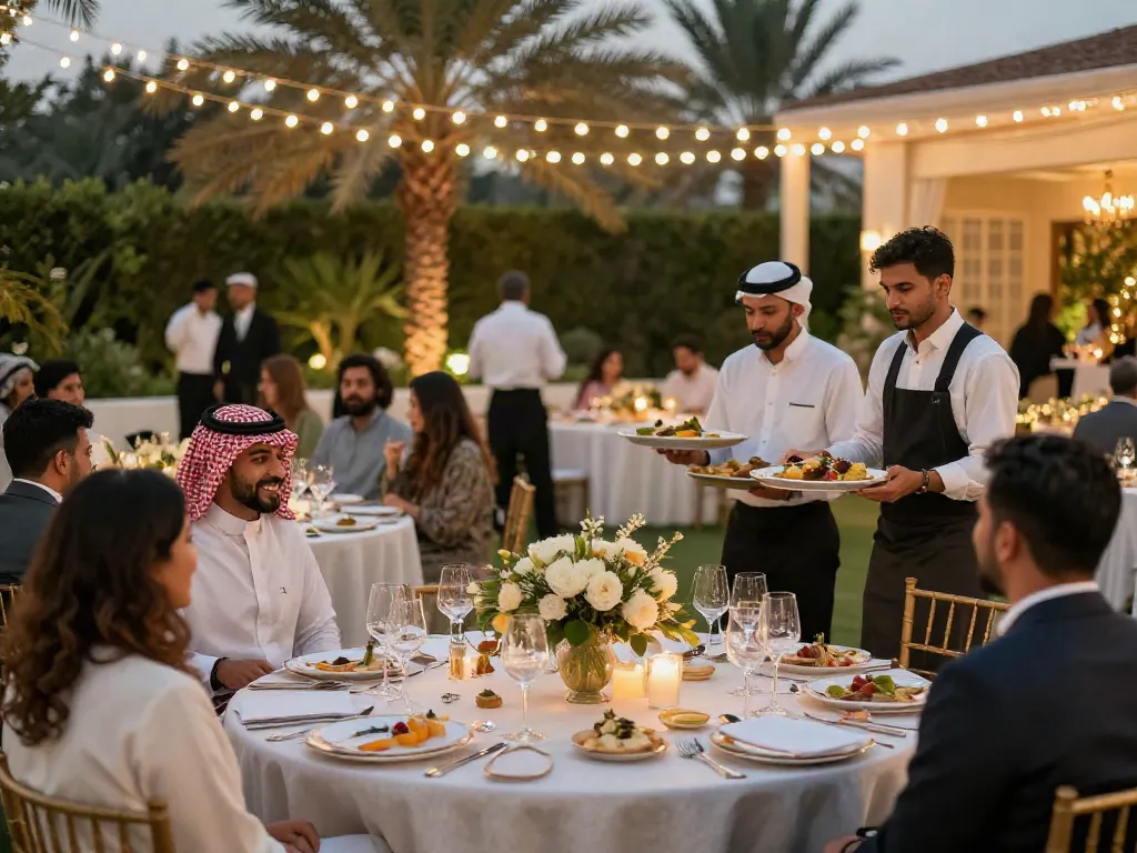 Event rentals in a luxurious outdoor setting during an elegant evening.