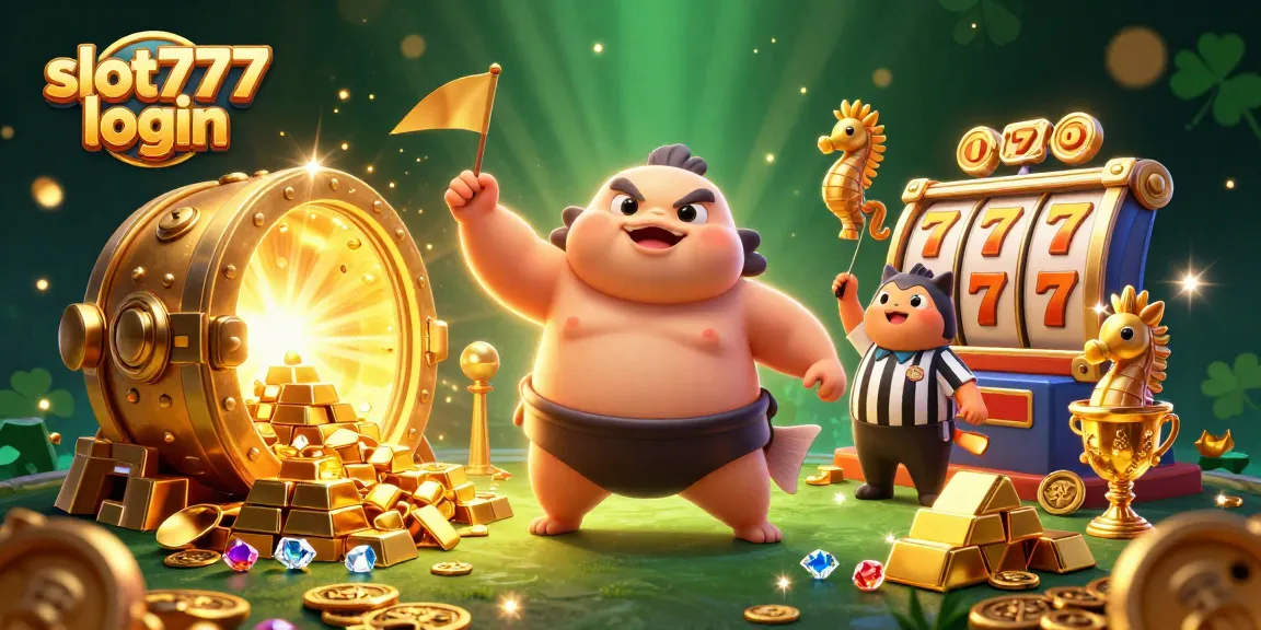 Spin to win with slot777 login, showcasing a vibrant underwater casino scene full of treasures.