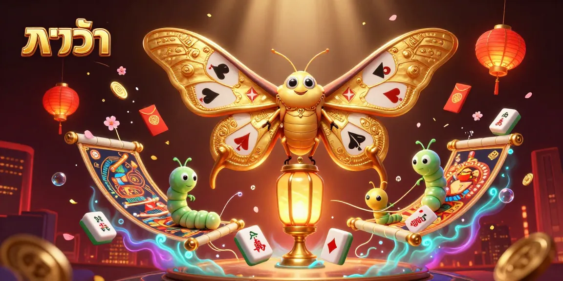 Engage in บาคาร่า excitement with a majestic moth at a golden lantern amidst vibrant casino elements.