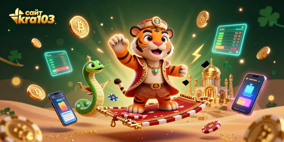 Engage in thrilling casino adventures with сайт kra103 amidst vibrant 3D illustrations of crypto elements and casino characters.