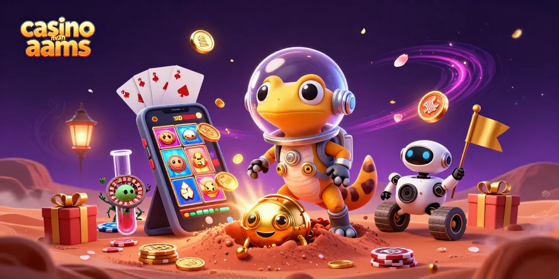 Gioca ai casinò non AAMS con un gecko spaziale che scopre un casinò d'oro su Marte, circondato da emozionanti elementi di gioco.