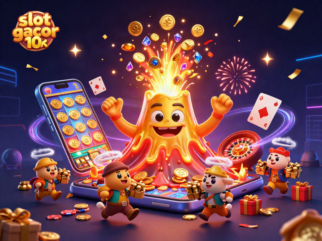 Engage with slot gacor 10k through a vibrant casino illustration showcasing thrilling gameplay and rewards.