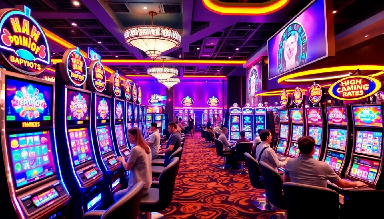 Discover the excitement of winning at the Best payout online casino Uk with vibrant gaming machines and enthusiastic players.