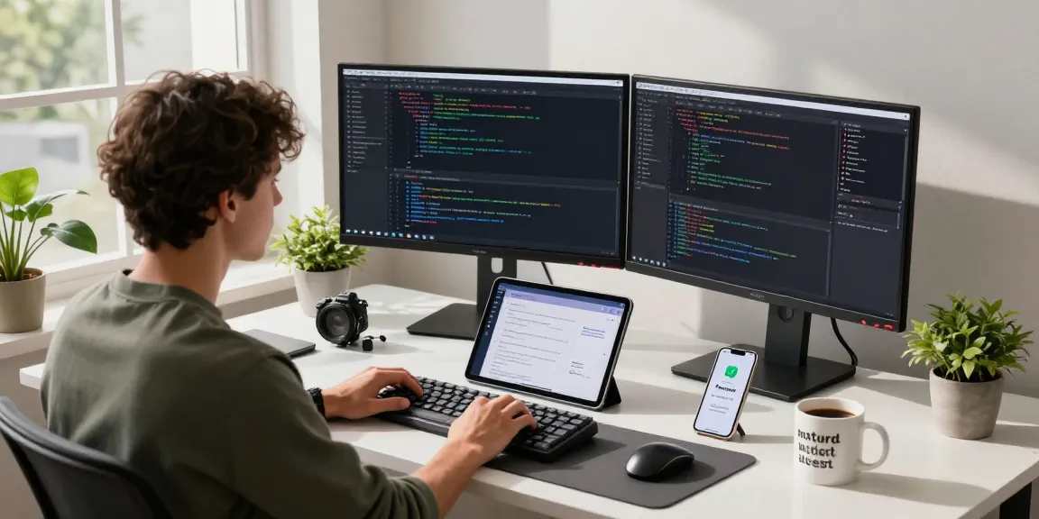 AI developer immersed in coding and design at a modern workspace showcasing crush ai technology.