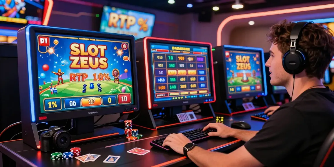 Experience the excitement of Slot Zeus gameplay with thrilling visuals and vibrant ambiance.