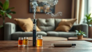 Genießen Sie vape ohne nikotin in einer gemütlichen Umgebung mit stilvollen Geräten.