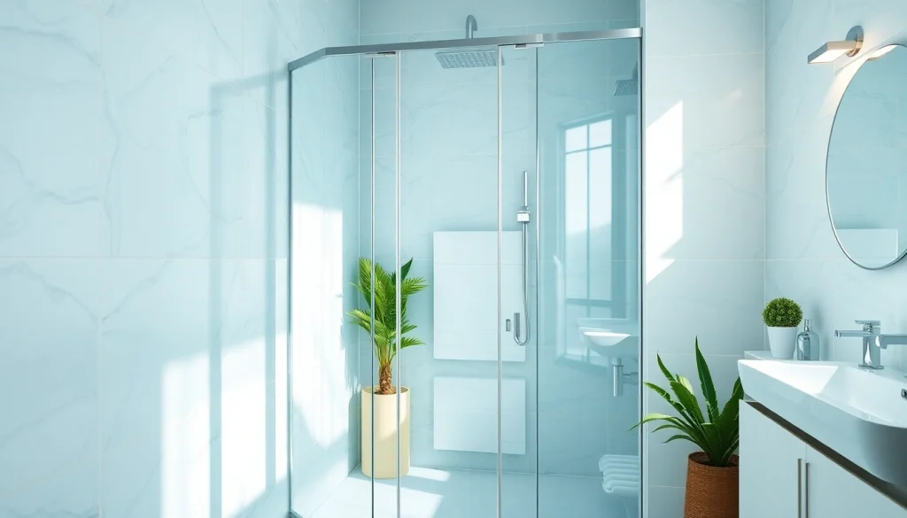 Admire the sleek paroi de douche à l'italienne enhancing a modern bathroom aesthetic.