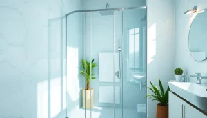 Admire the sleek paroi de douche à l'italienne enhancing a modern bathroom aesthetic.
