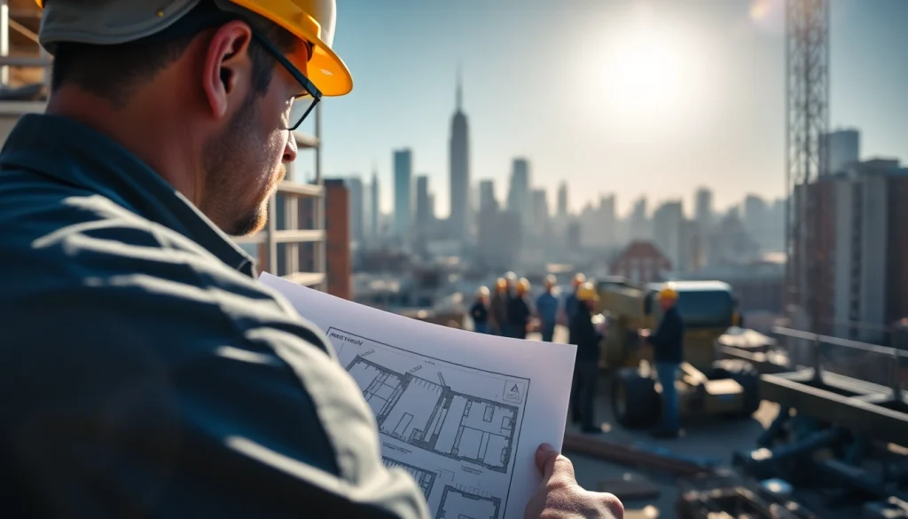 Manhattan Commercial General Contractor managing a lively construction project in New York City.