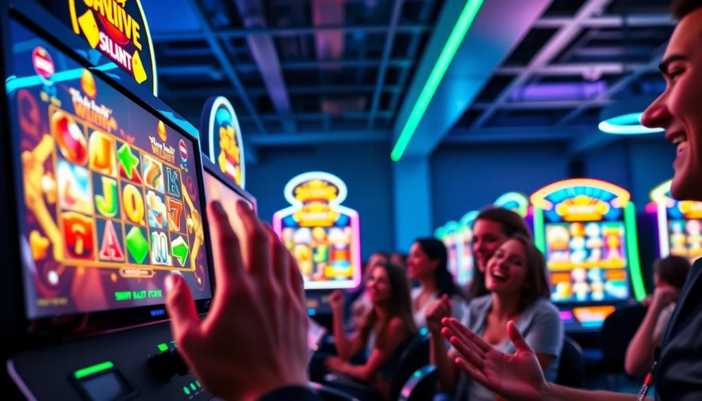 Bermain pakde4d slot dengan antusiasme di lingkungan permainan online yang hidup.