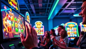 Bermain pakde4d slot dengan antusiasme di lingkungan permainan online yang hidup.