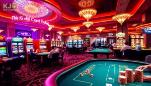 KJC AC 3 immersive casino experience with thrilling tables, dice, and slot machines.