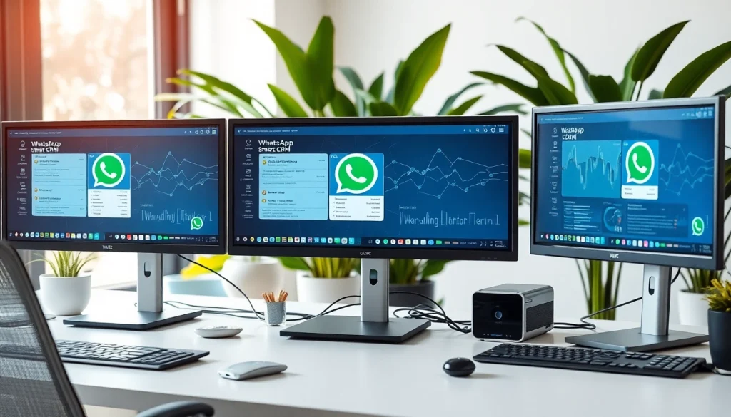 Enhance customer relationships with WhatsApp Smart CRM in a modern business setting.