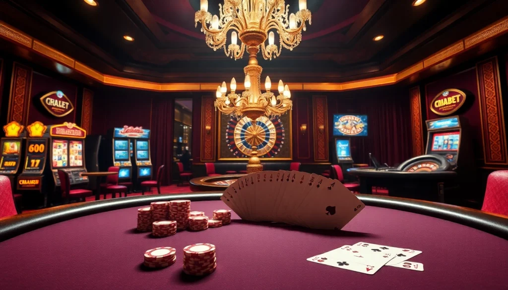 Experience thrilling gaming at https://thabet.vegas/ with vibrant poker tables and luxury casino elements.
