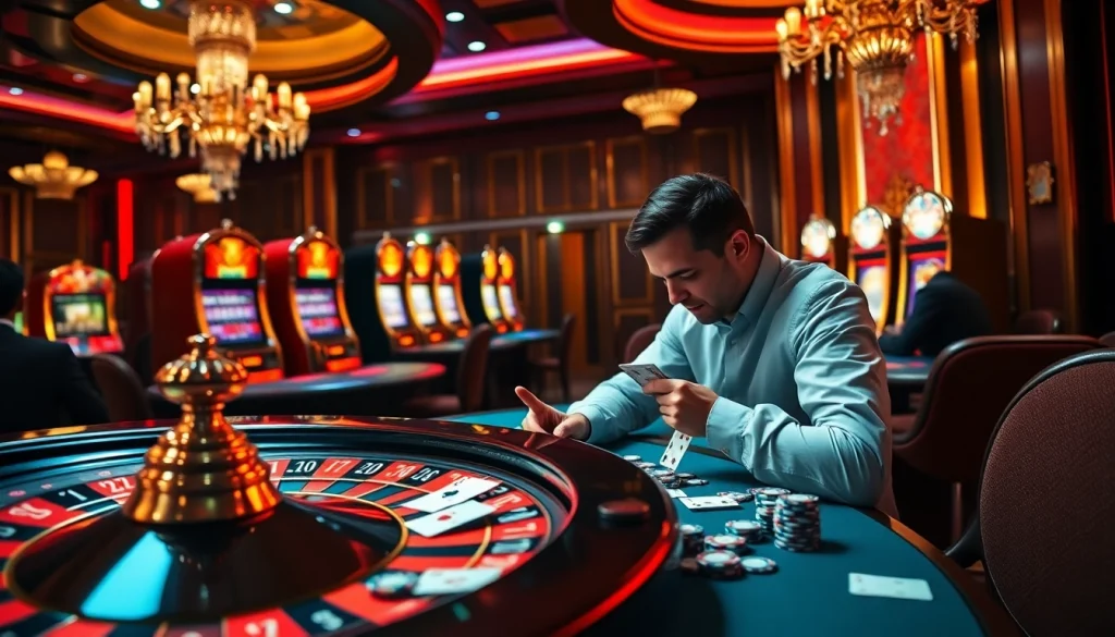 Engage in high-stakes gambling excitement at a casino, showcasing a captivating pbn post strategy.