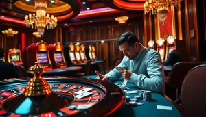Engage in high-stakes gambling excitement at a casino, showcasing a captivating pbn post strategy.