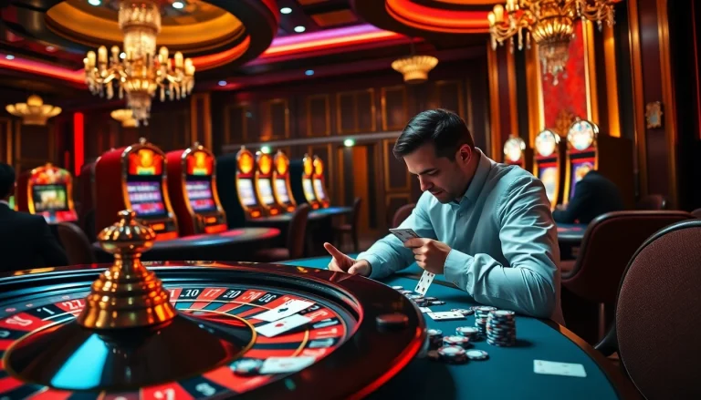 Engage in high-stakes gambling excitement at a casino, showcasing a captivating pbn post strategy.