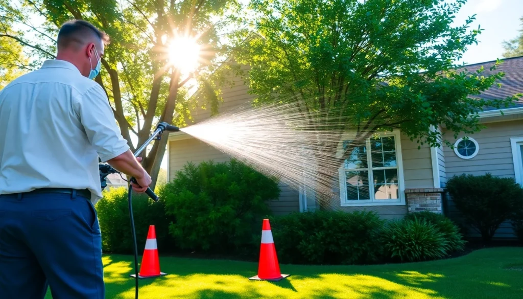 Soft wash service restoring a home's exterior in Kissimmee, FL.