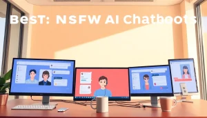 Showcasing the best nsfw ai chatbots in a modern digital workspace with engaging chat interfaces.