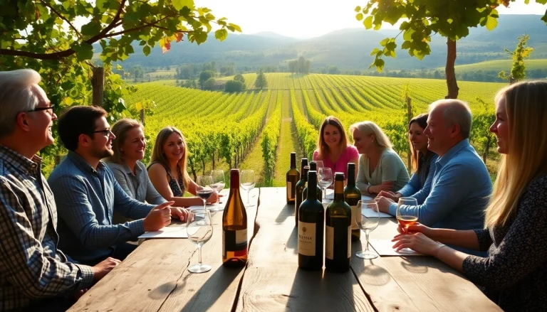 Engaging winery membership experience featuring wine tasting at a scenic vineyard.