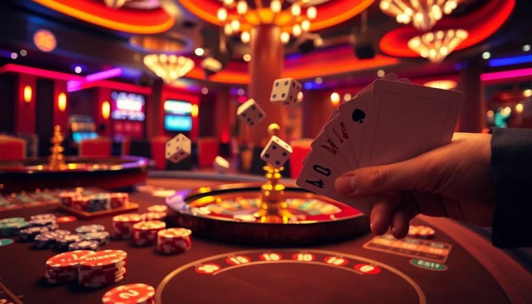 Experience thrilling gameplay at hay.win with vibrant casino visuals, poker chips, and roulette tables.