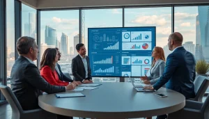 Analyze competitive intelligence data during a dynamic business meeting.