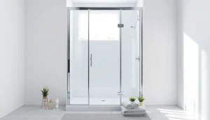 Duschkabine 100x100 mit modernem Design in einem eleganten Badezimmer