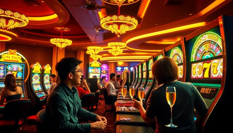 Experience thrilling gameplay at idn slot 777 with neon-lit slots and vibrant casino action.
