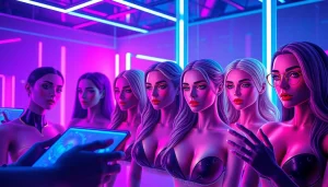 AI NSFW platform showcasing vibrant digital landscapes and interactive interfaces.