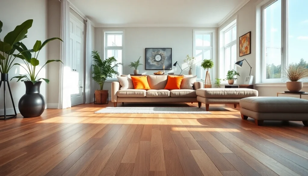 LVP flooring enhances a cozy living room with stylish decor and natural lighting.
