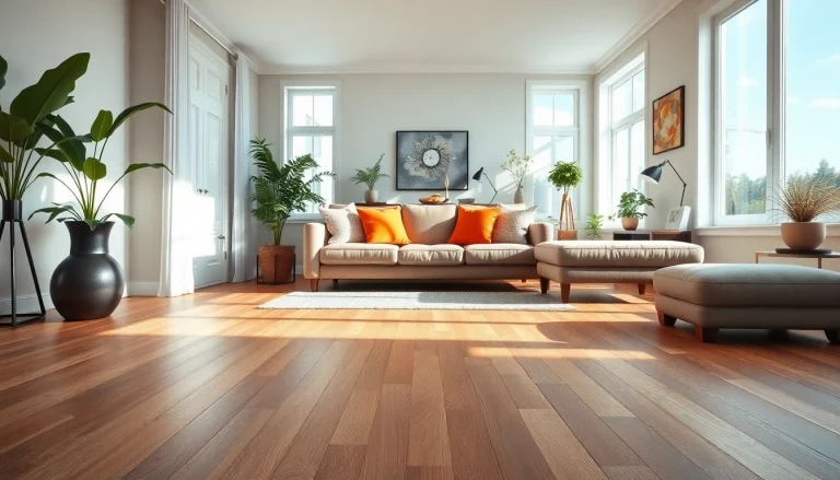 LVP flooring enhances a cozy living room with stylish decor and natural lighting.