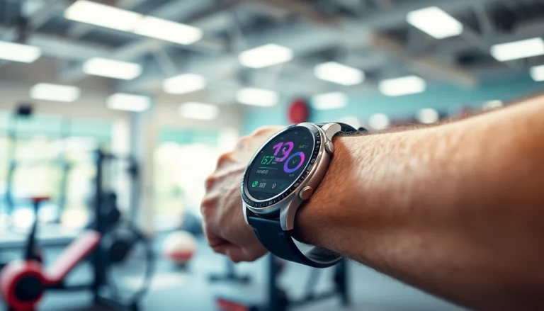 Prominently featuring a Pulse Smart Watch on an athlete's wrist, showcasing fitness metrics in action.