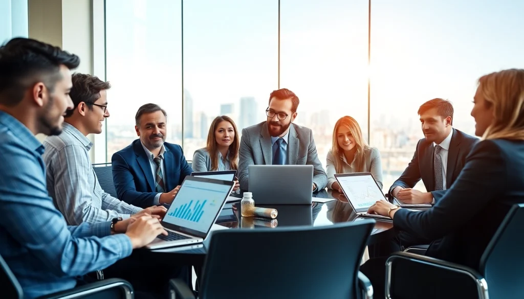 Engaged team collaborating on Strategy Capture Management strategies, showcasing teamwork and innovation.