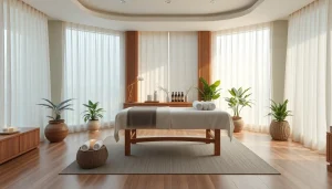 편안한 분위기와 매력적인 장식이 있는 송도마사지 치료실.