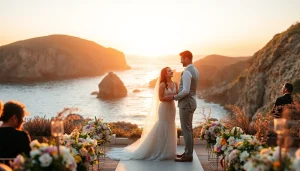 Capture the beauty of Carmel wedding photography highlighting a couple exchanging vows in a scenic outdoor setting.