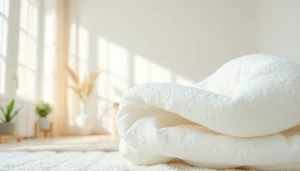 De absorberende katoenen stof toont een zachte, duurzame textuur in een mooie omgeving.