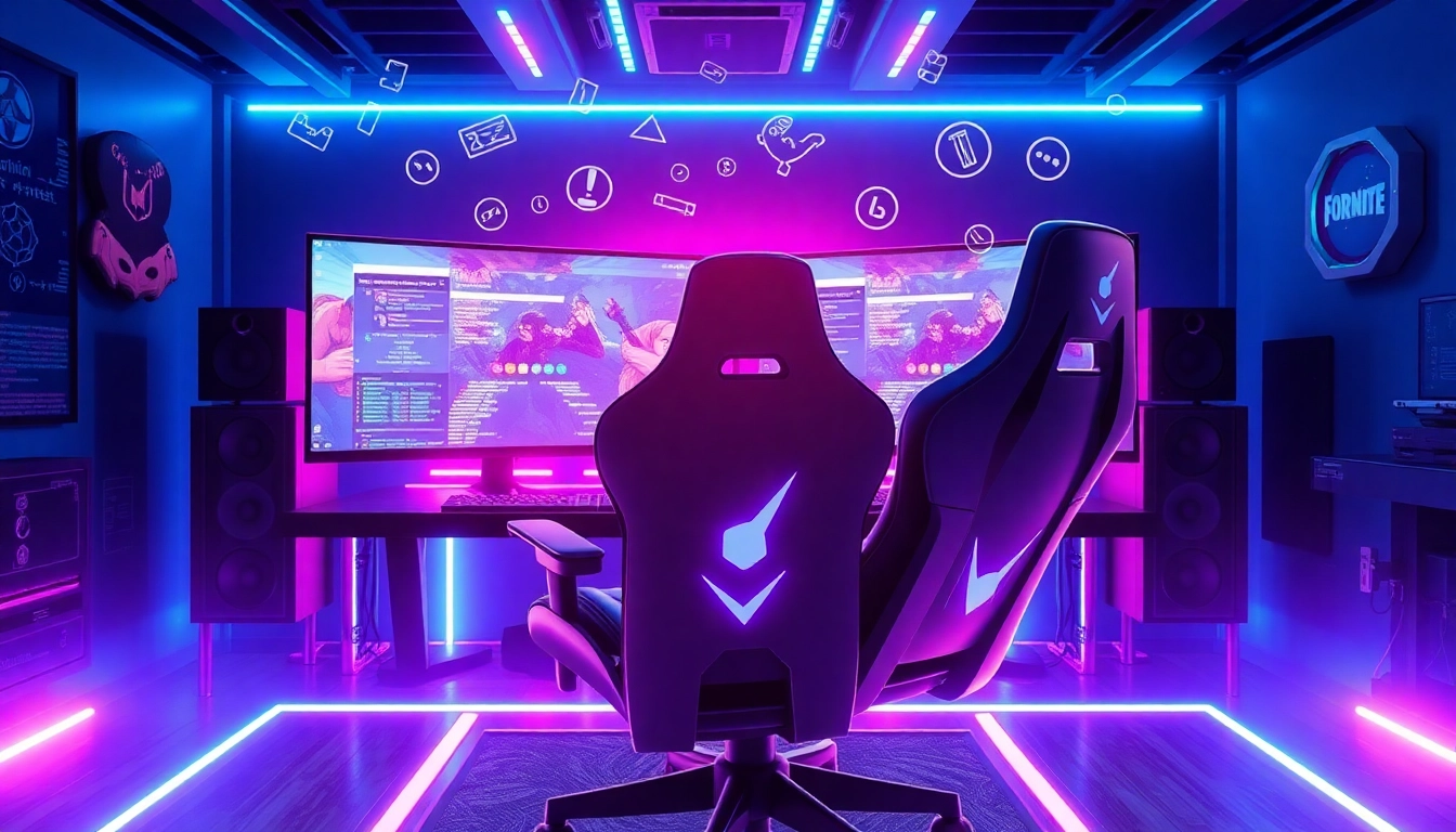 The Best Fortnite script interface displaying advanced features in an immersive gaming setup.